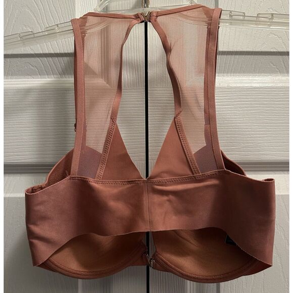 Victorias Secret Front Clasp Lined Dusty Rose Demi Bra Size 32DD NEW - Picture 2 of 3